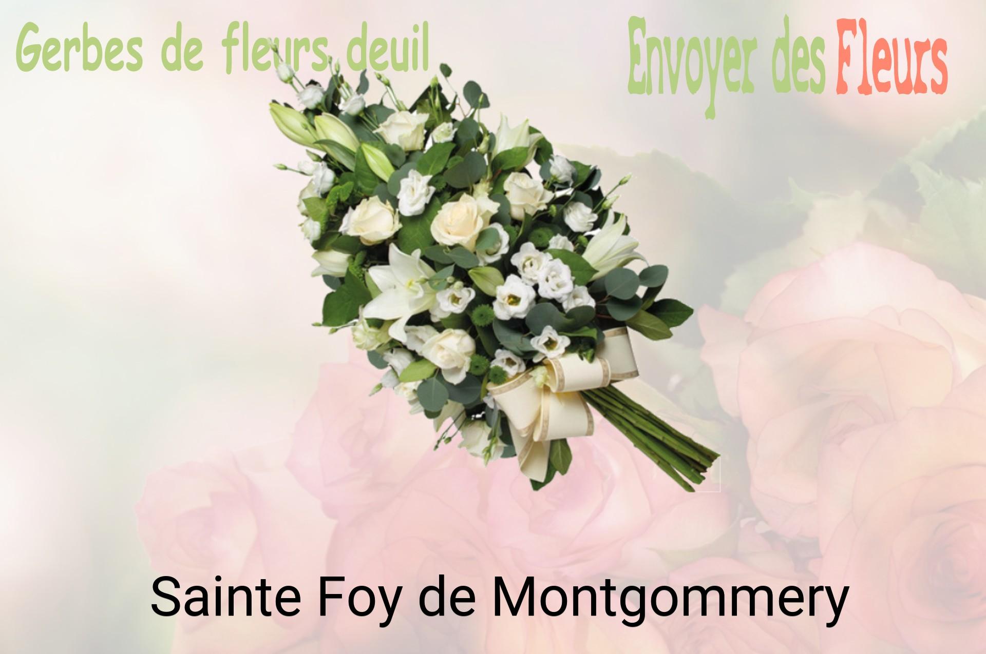 Gerbe de fleurs de deuil livrée à Sainte-Foy-de-Montgommery